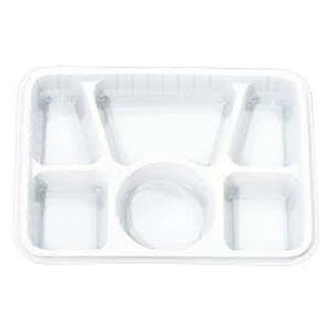 PLA71029 : VESPA VEL-029 6 Compartment Party Tray White