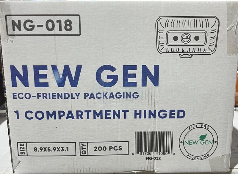PLA71014 : PC1851 MC NG 018 Plastic Takeout Container 200pc/cs (0188)
